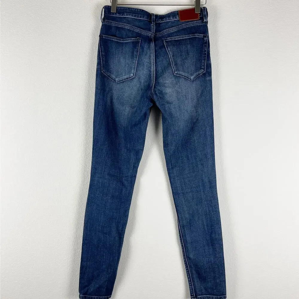 Madewell‎ Skinny Skinny High Riser Jean Womens 27 Blue Denim Medium Wash Preppy